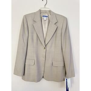 Pendleton Women’s Size 10 Vintage 100% Virgin Wool Tan Blazer. New With Tags